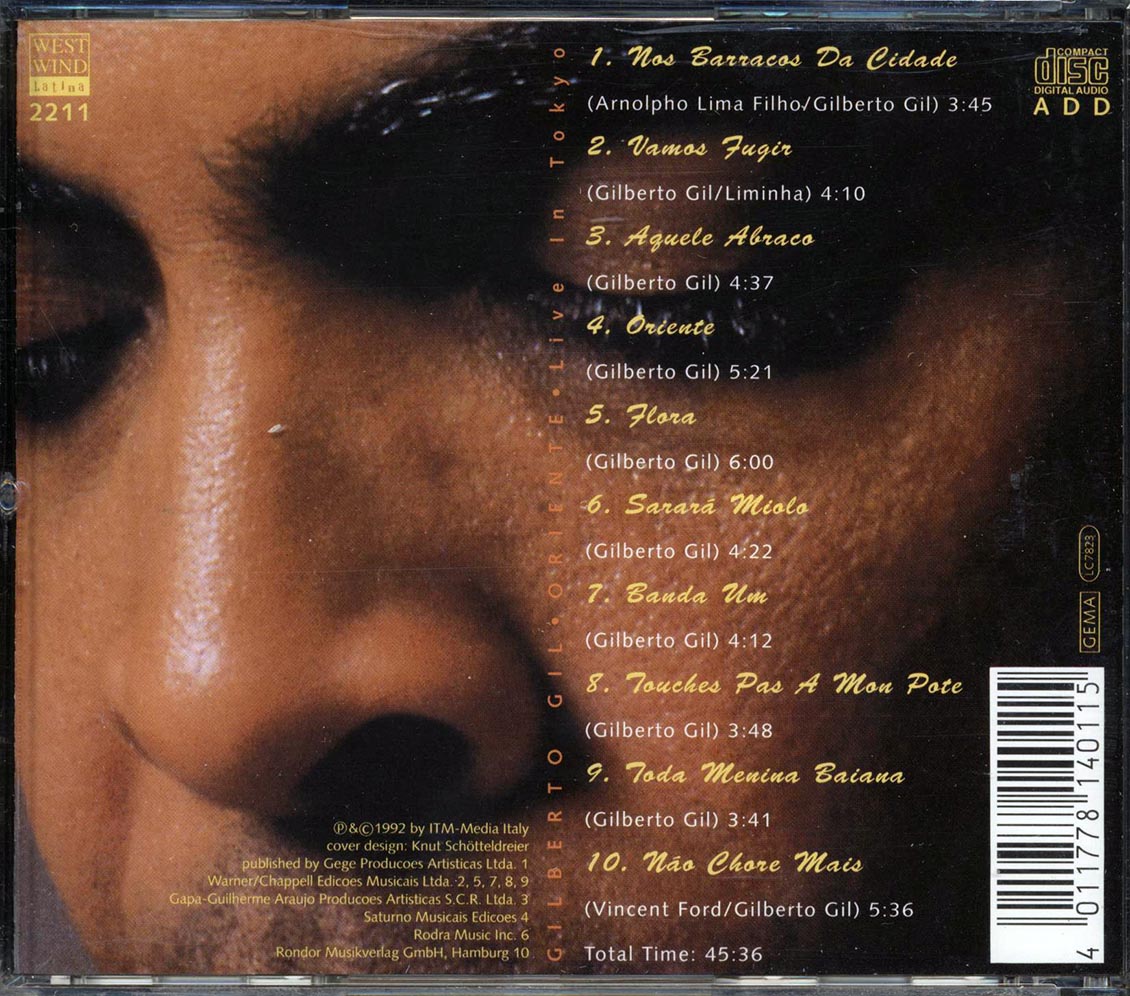 Gilberto Gil - Oriente: Live In Tokyo