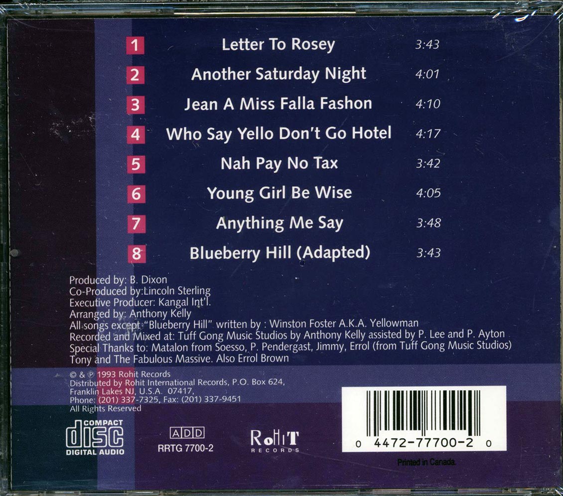 Yellowman - Blueberry Hill