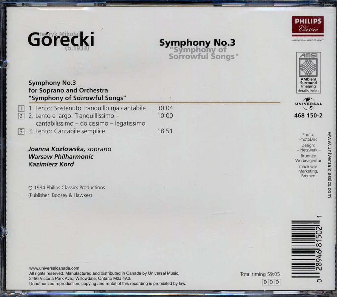 Gorecki - Symphony No. 3