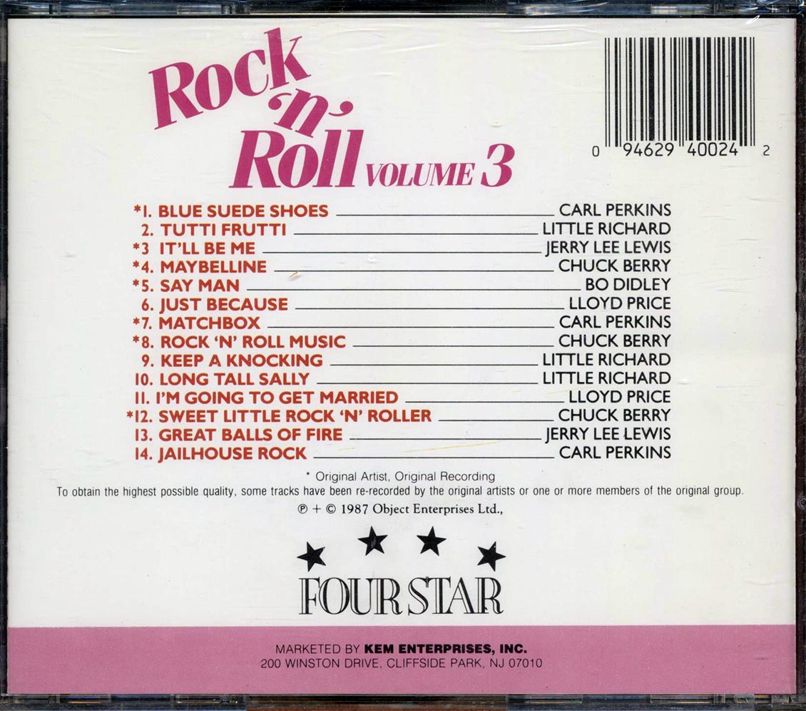 Bo Diddley, Carl Perkins, Lloyd Price, Etc. - Rock 'N' Roll Volume 3
