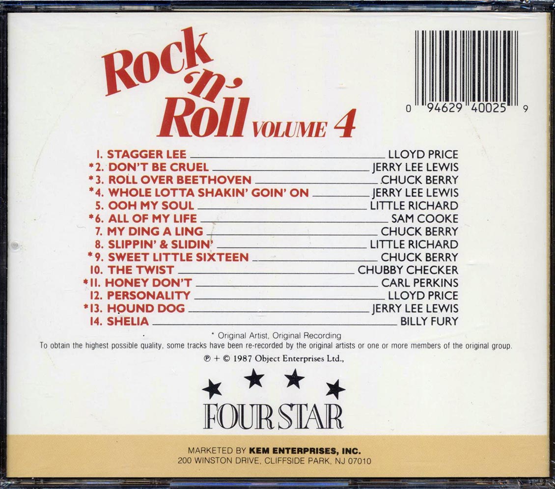 Chuck Berry, Little Richard, Chubby Checker, Etc. - Rock 'N' Roll Volume 4