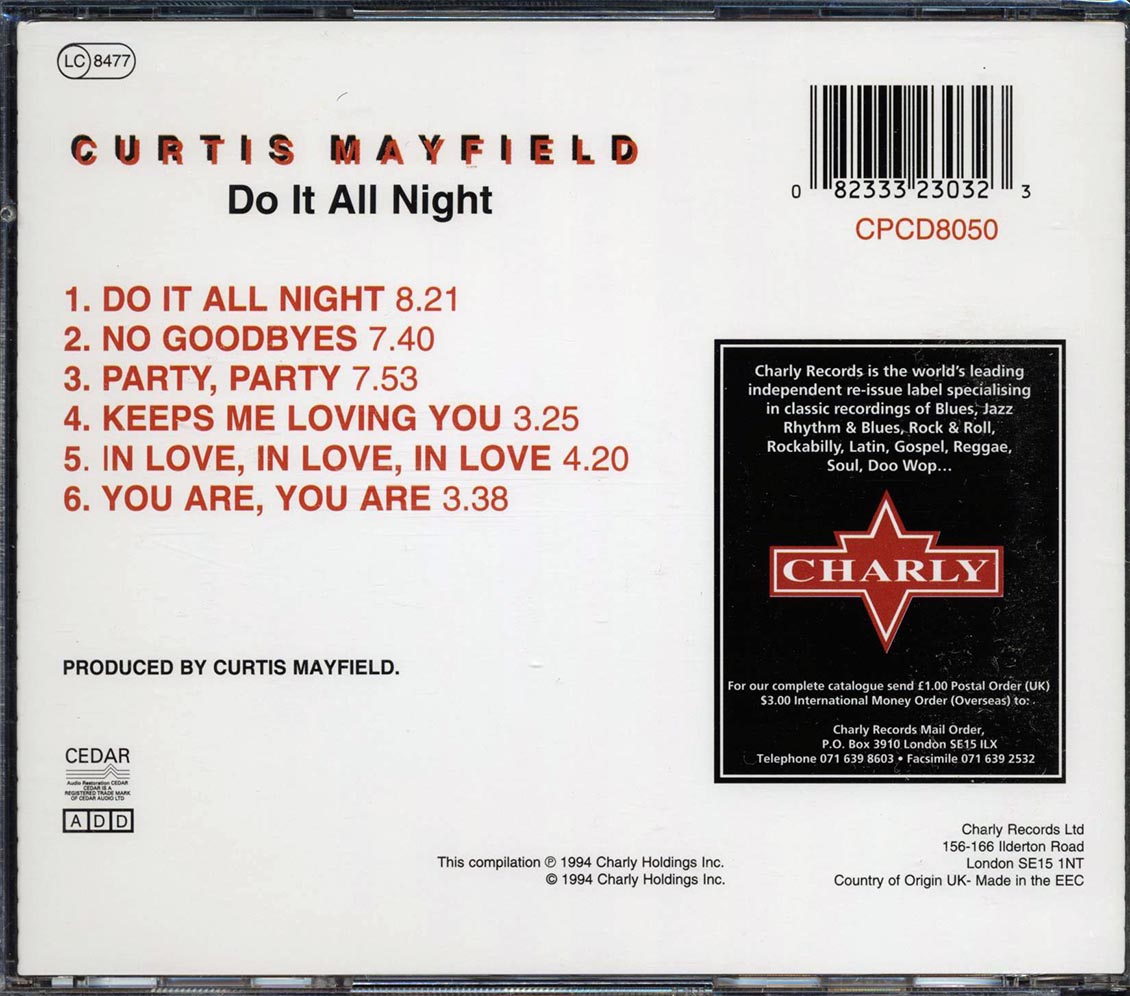 Curtis Mayfield - Do It All Night