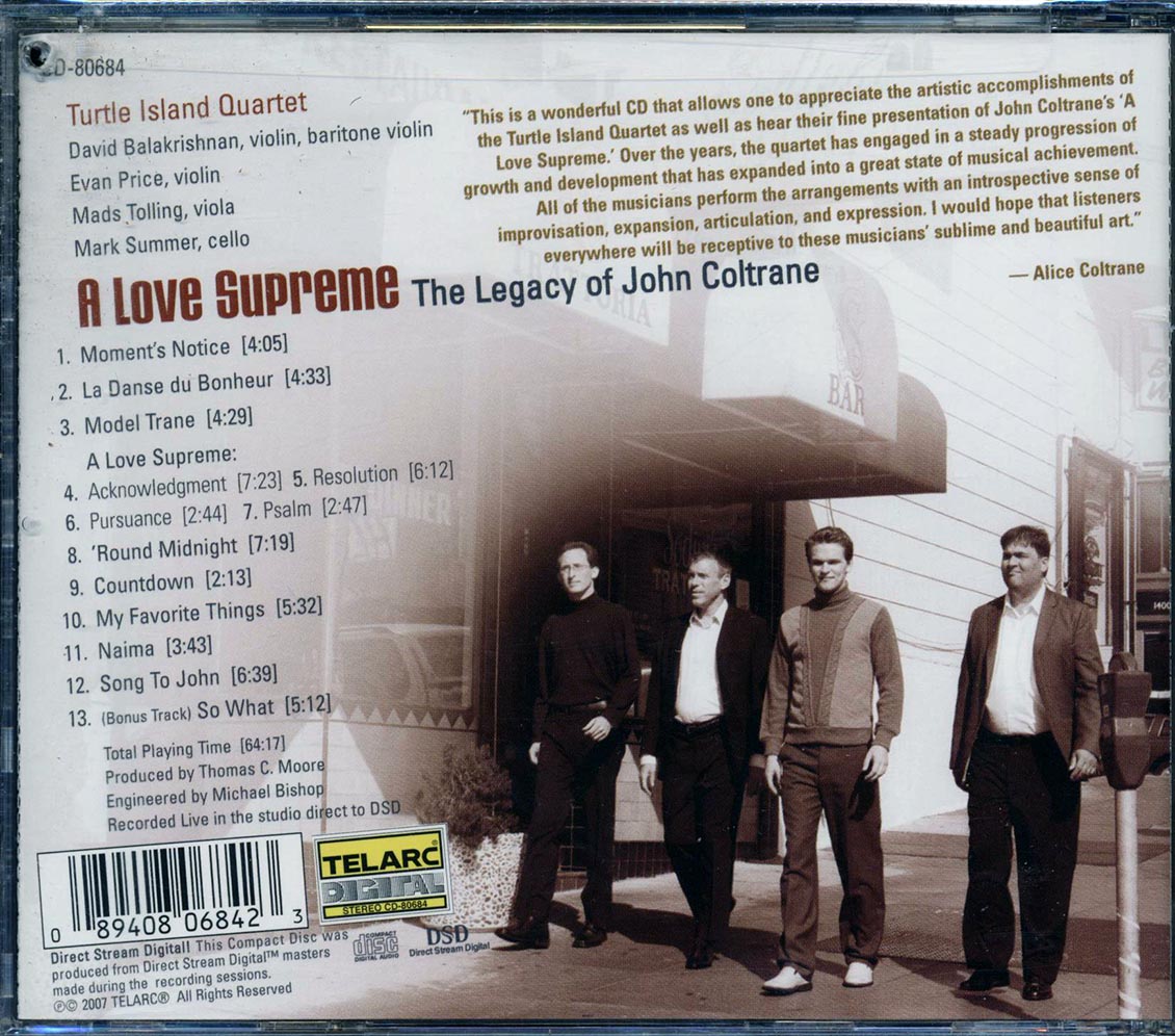 Turtle Island Quartet - A Love Supreme: The Legacy Of John Coltrane (marked/ltd stock)