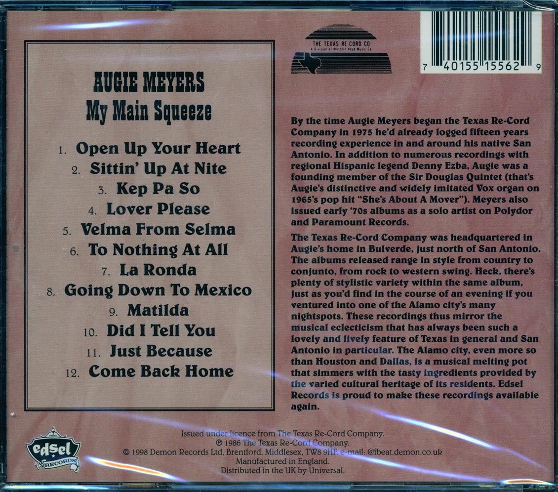 Augie Meyers - My Main Squeeze