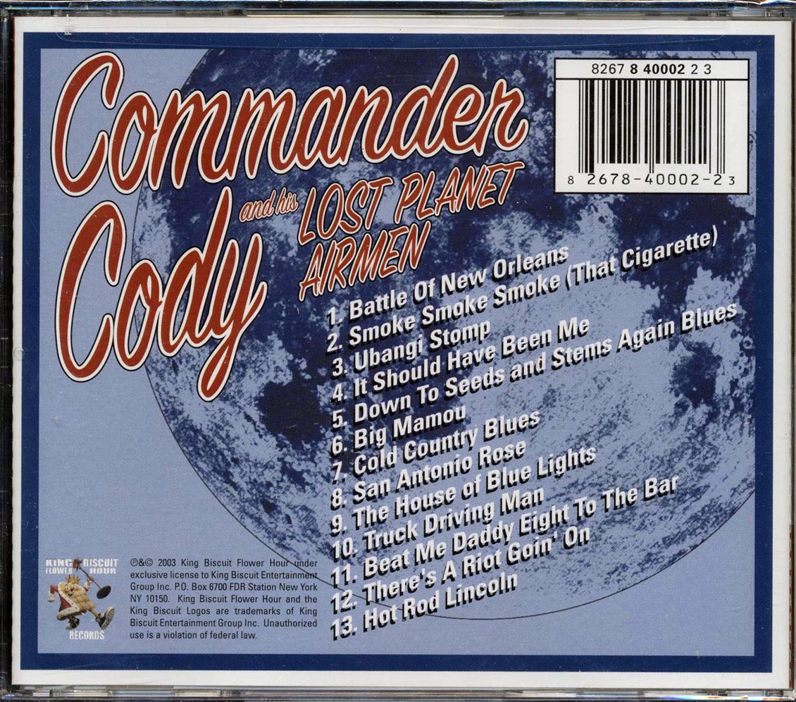 Commander Cody & The Lost Planet Airmen - Greatest Hits Live