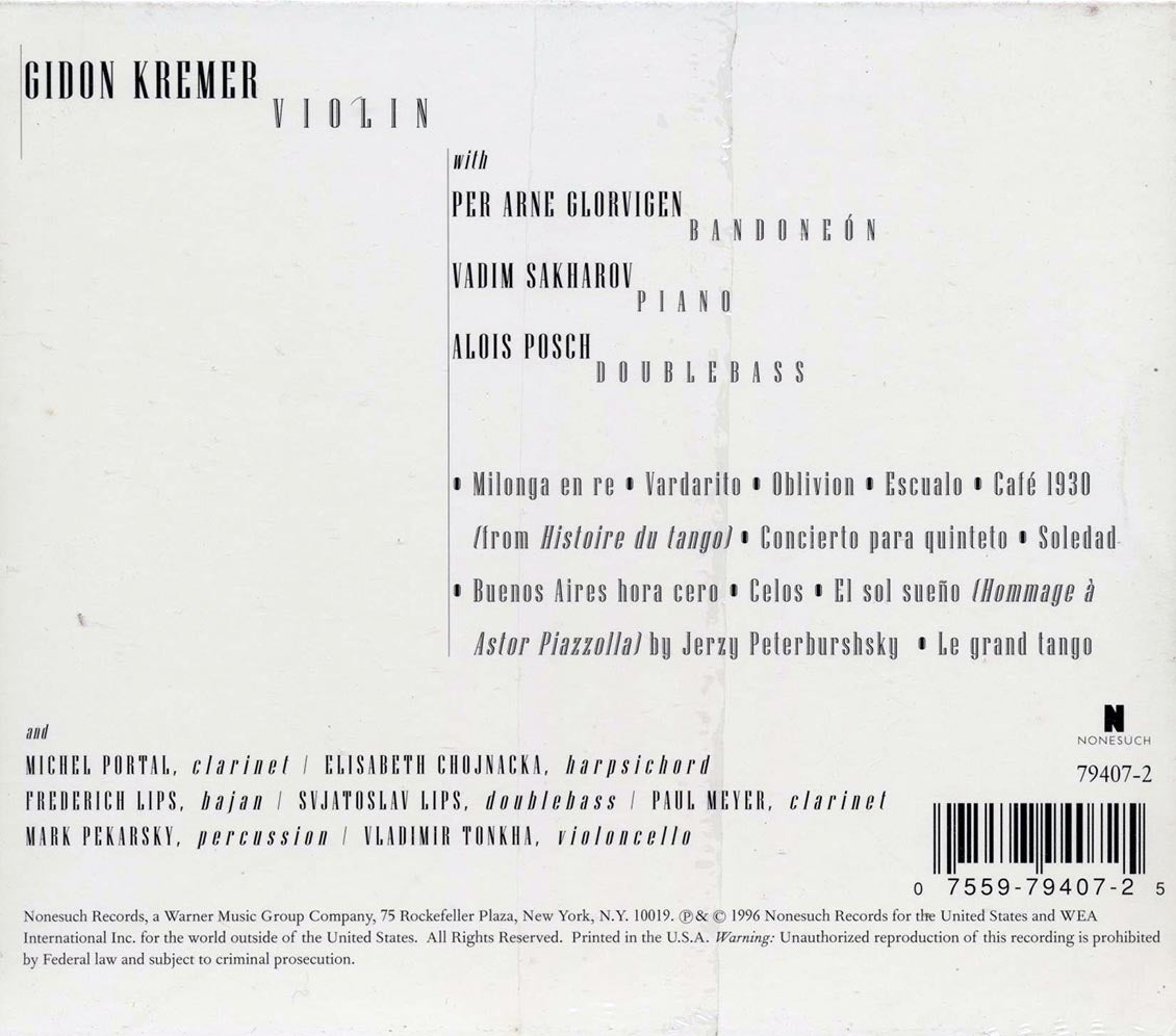 Gidon Kremer, Piazzolla - Hommage A Piazzolla