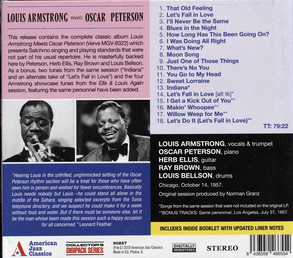 Louis Armstrong, Oscar Peterson - Louis Armstrong Meets Oscar Peterson
