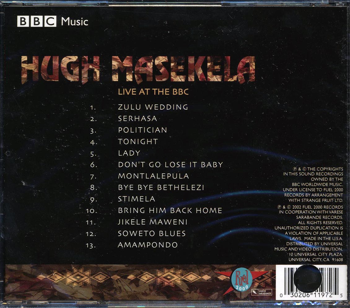 Hugh Masekela - Live At The BBC (marked/ltd stock)