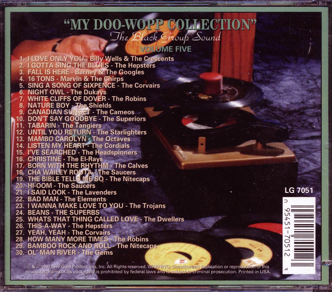 The Hepsters, The Dukays, The Shields, Etc. - My Doo-Wopp Collection: The Black Group Sound Volume 5 (30 tracks)
