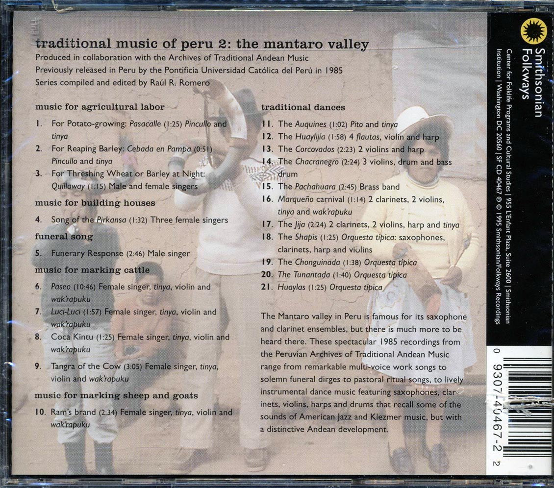 Various - Traditional Music Of Peru 2: The Mantaro Valley (marked/ltd stock)