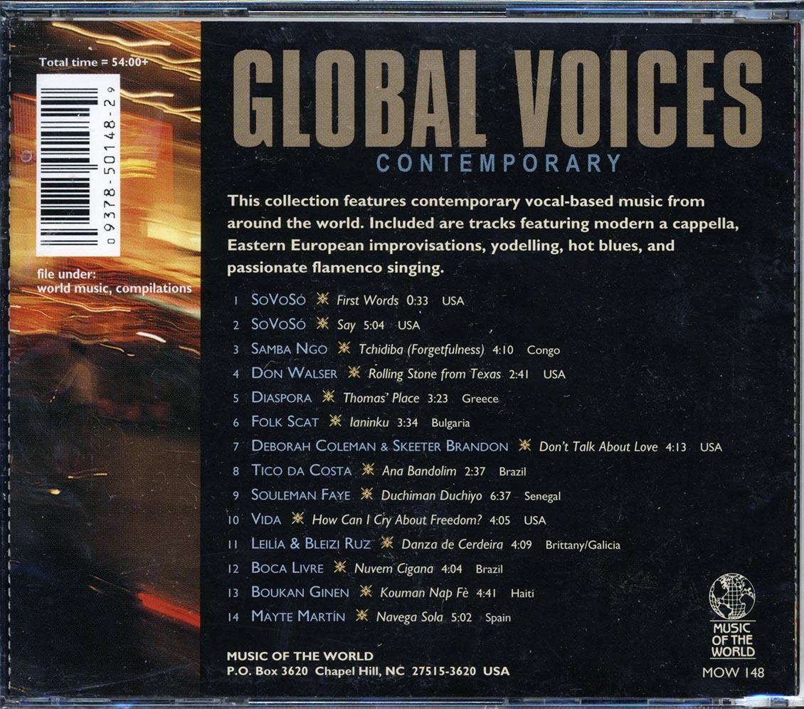 SoVoSo, Samba Ngo, Don Walser, Etc. - Global Voices: Contemporary