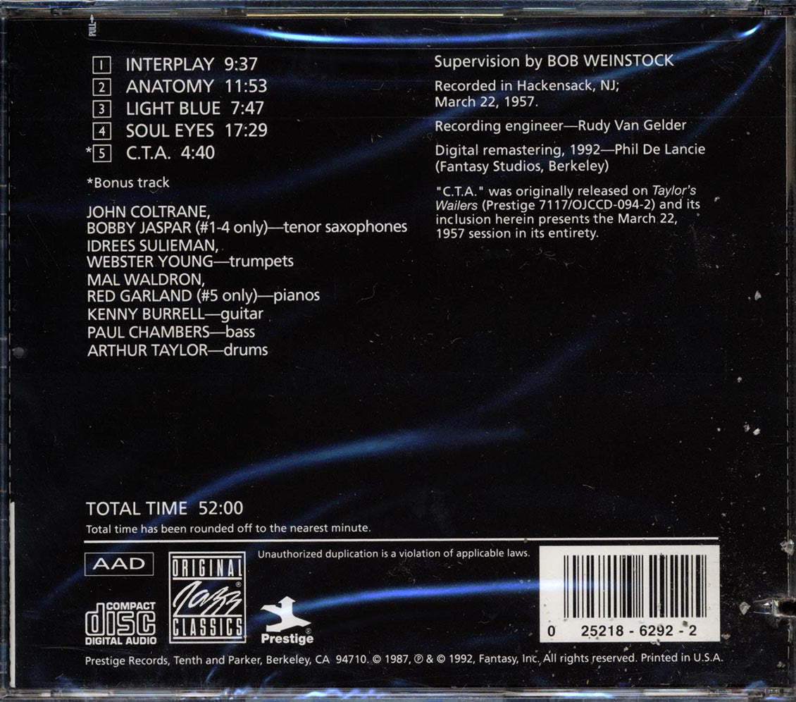 John Coltrane, Kenny Burrell, Bobby Jaspar, Etc. - Interplay For 2 Trumpets And 2 Tenors (marked/ltd stock)