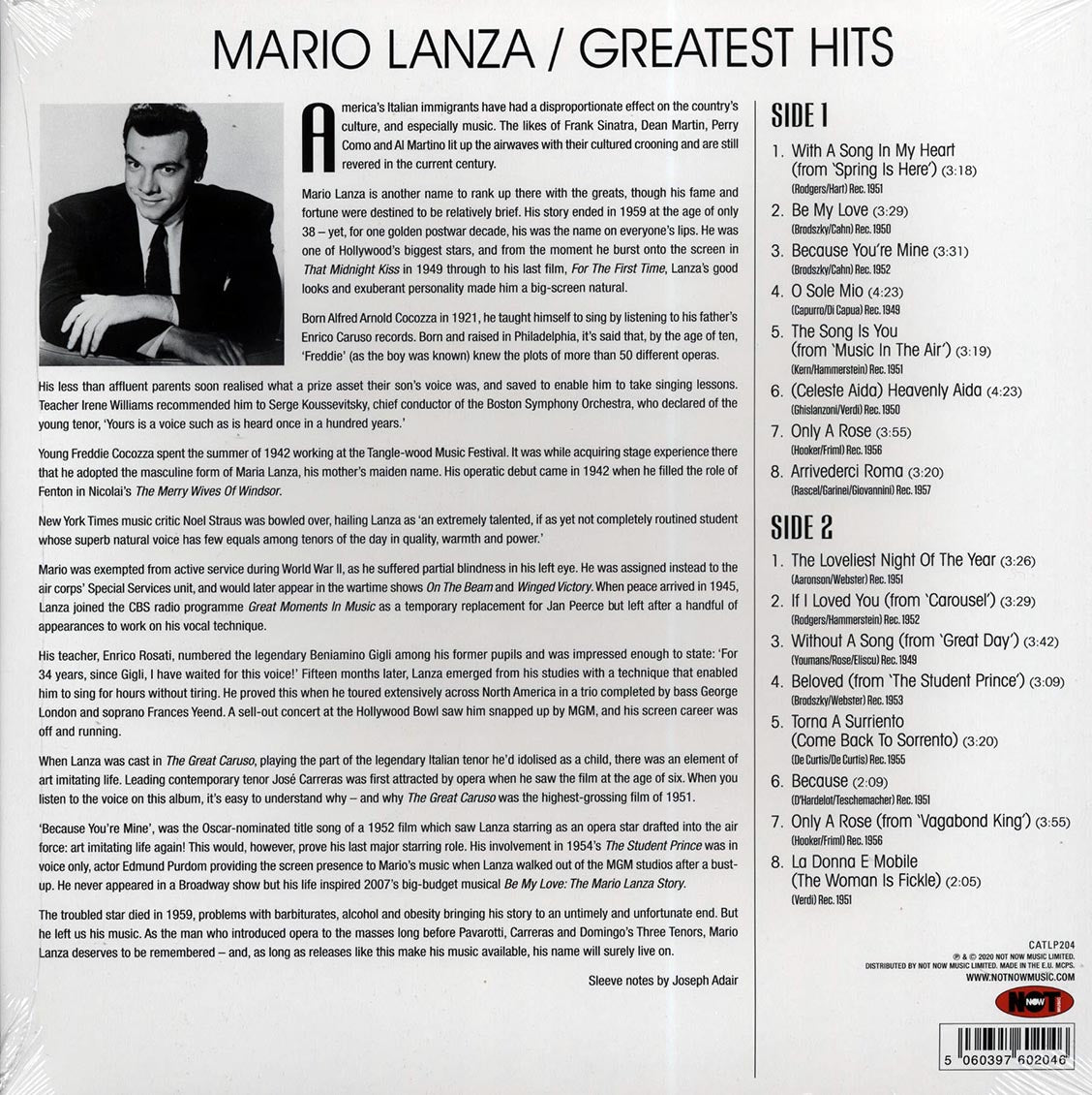Mario Lanza - Greatest Hits (180g)