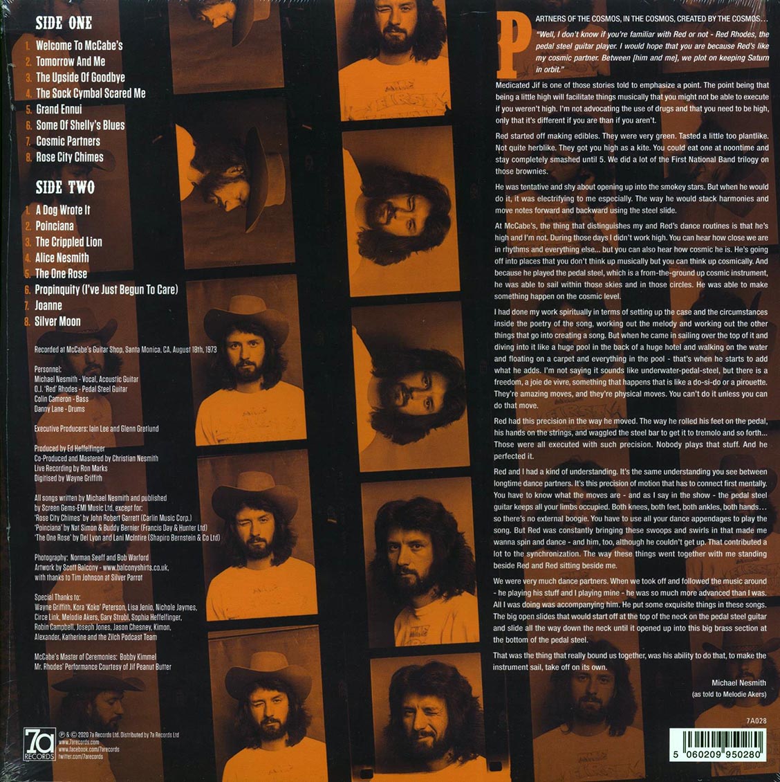 Michael Nesmith, Red Rhodes - Cosmic Partners: The McCabe's Tapes (blue vinyl)