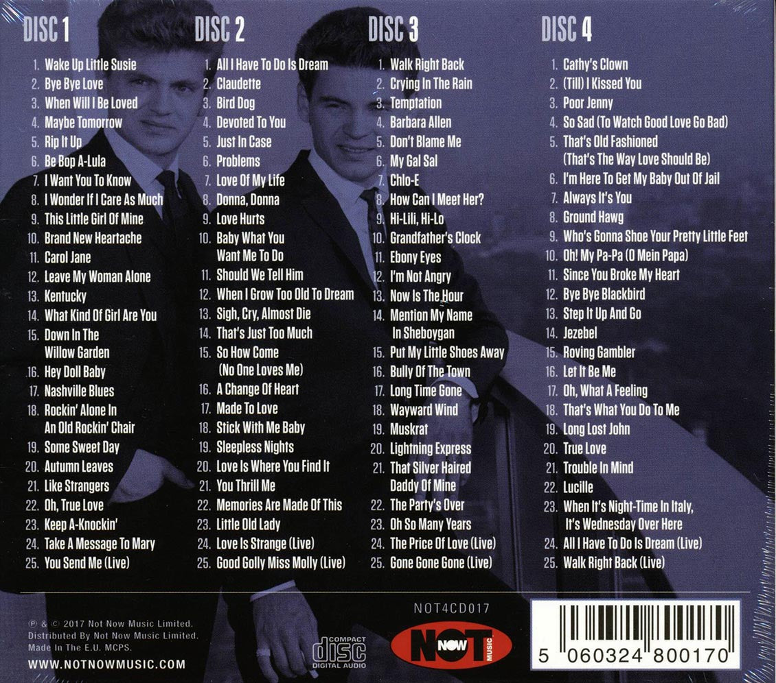 The Everly Brothers - 100 Hits (100 tracks) (4xCD) (deluxe 4-fold digipak)