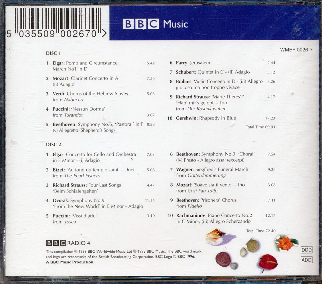 Elgar, Mozart, Verdi, Shubert, Etc. - Desert Island Discs: Sue Lawley Celebrates 10 Years Of Castaways' Choice (2xCD)