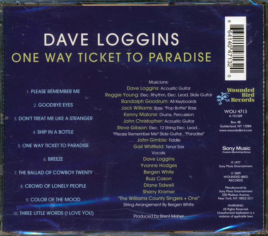 Dave Loggins - One Way Ticket To Paradise