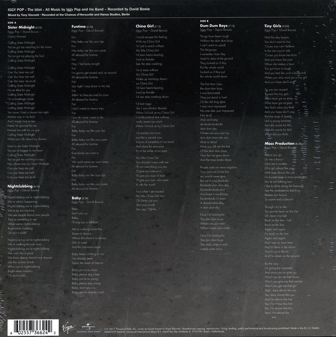 Iggy Pop - The Idiot (incl. mp3) (180g)