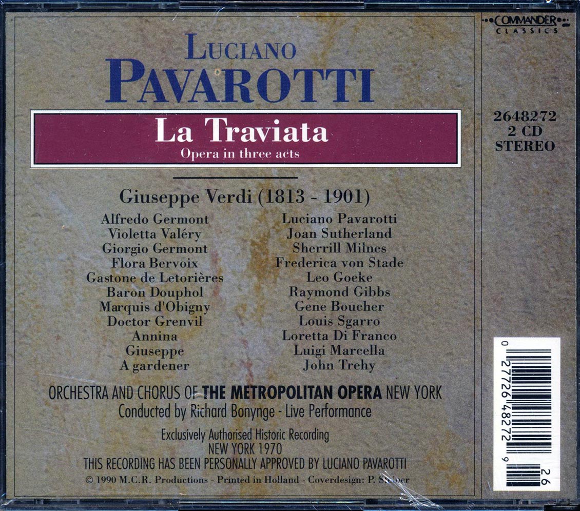 Luciano Pavarotti - Verdi La Traviata (2xCD) (incl. large booklet)