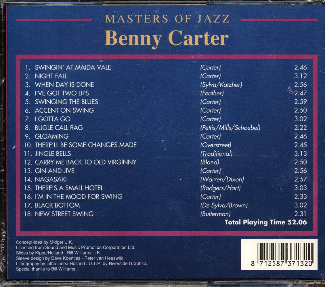 Benny Carter - Masters Of Jazz: Black Bottom (incl. large booklet)