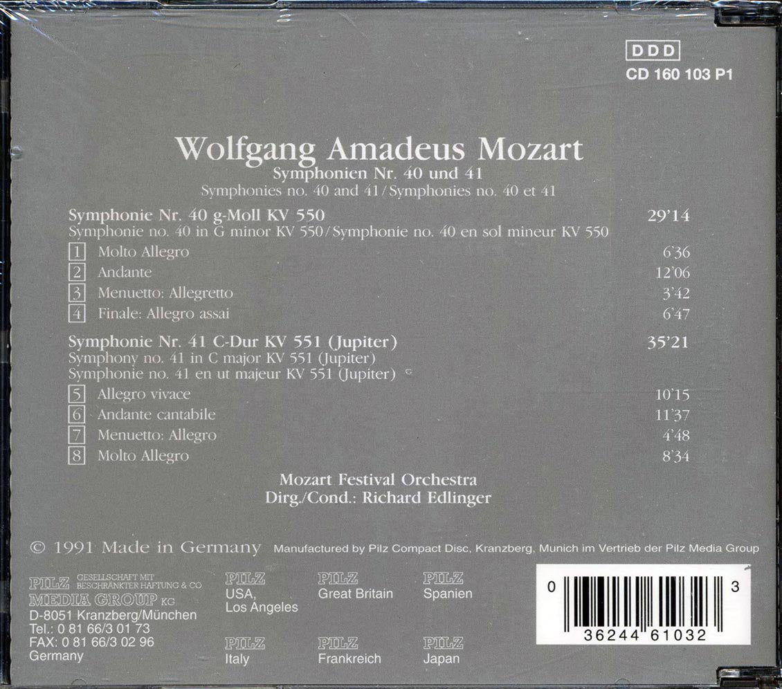 Wolfgang Amadeus Mozart - Symphonien Nr. 40 Und 41