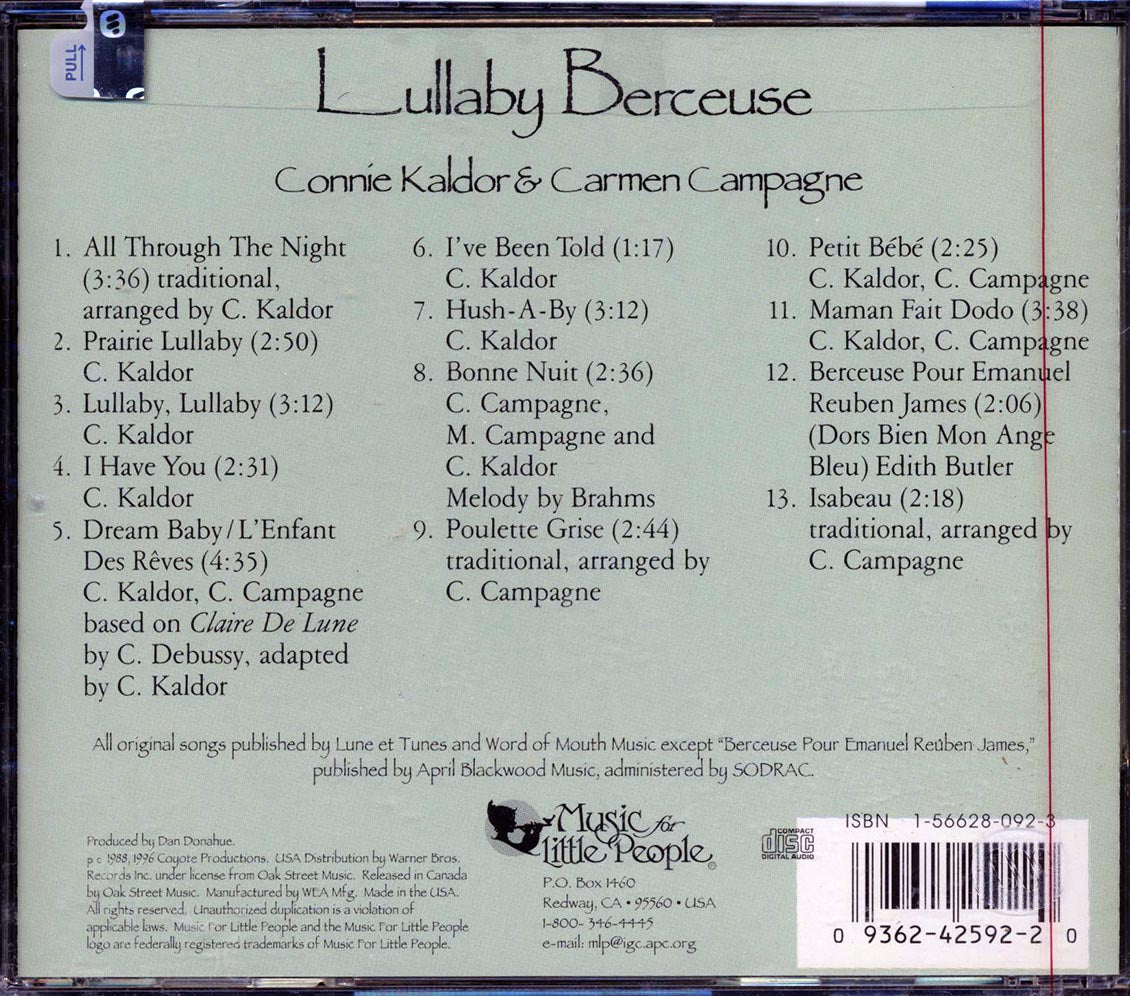 Carmen Campagne, Connie Kaldor - Lullaby Berceuse (marked/ltd stock)