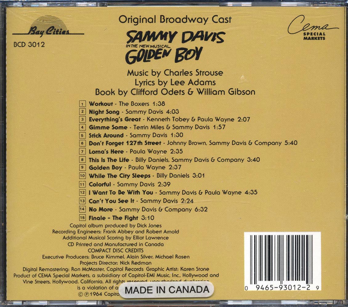 Sammy Davis, Kenneth Tobey, Paula Wayne, Etc. - Golden Boy: Original Broadway Cast