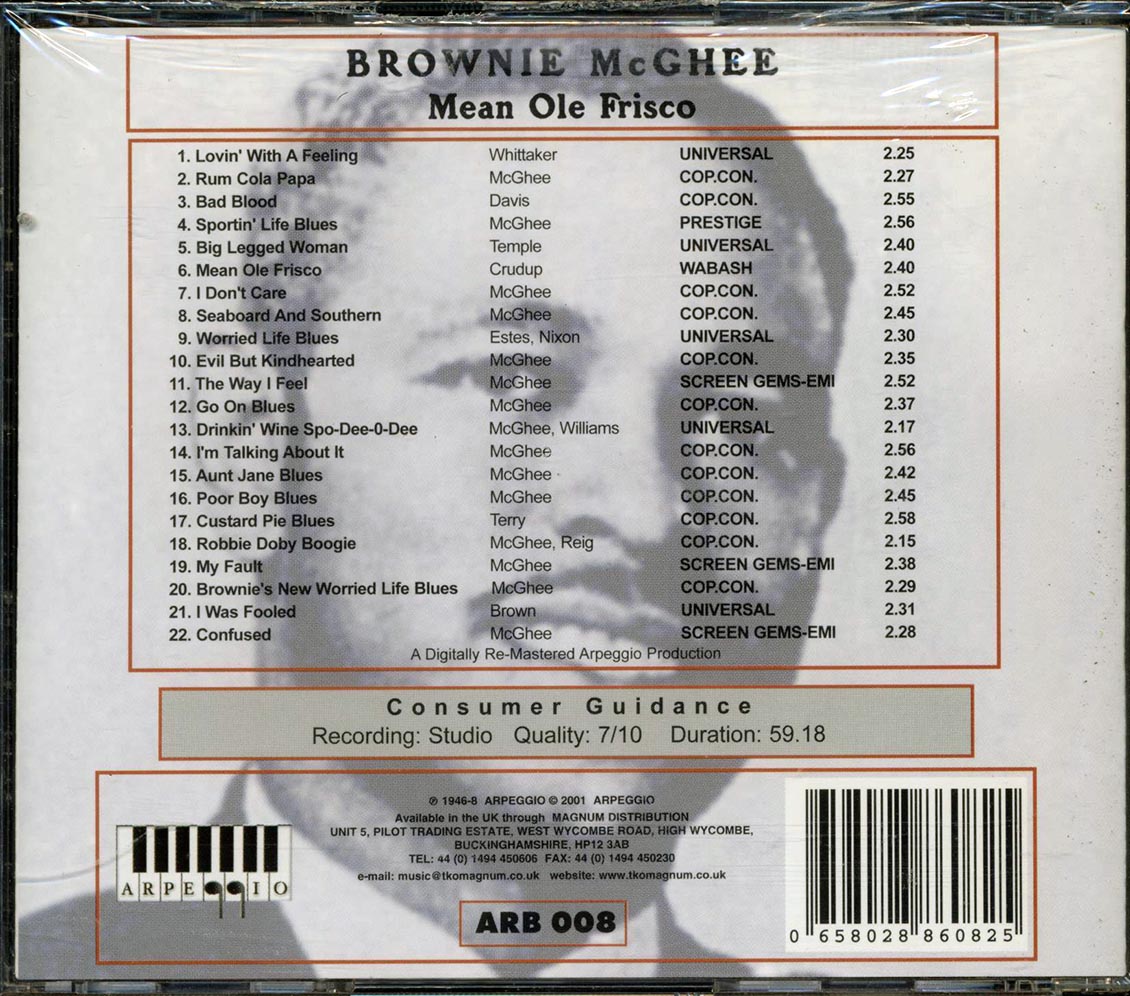 Brownie McGhee - Mean Ole Frisco