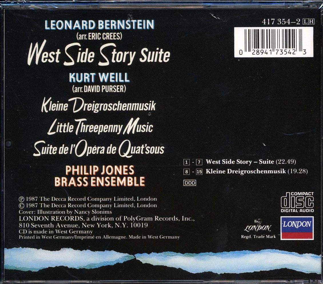Bernstein, Weill, Philip Jones Brass Ensemble - West Side Story Suite: Kleine Dreigroschenmusik