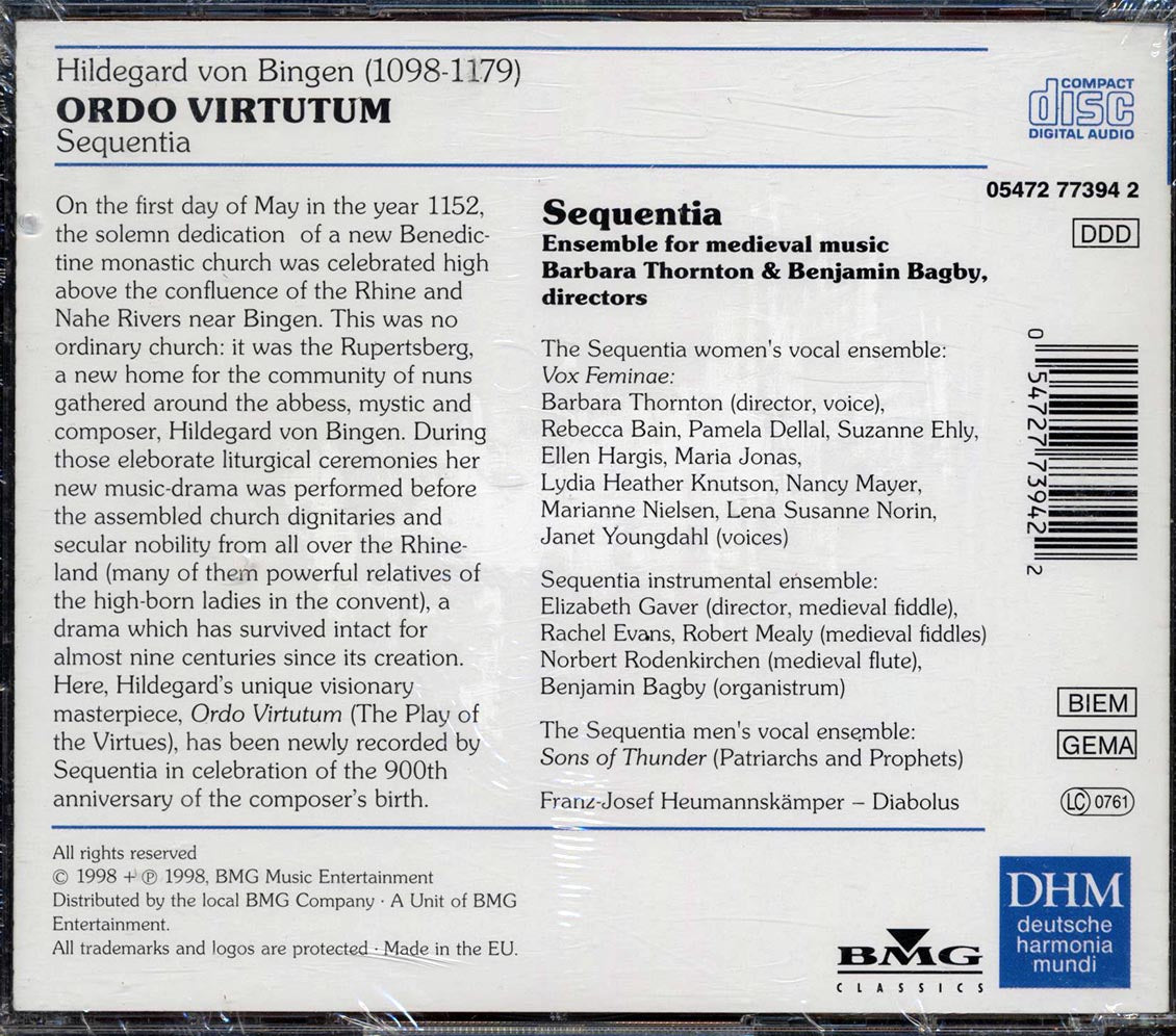 Hildegard Von Bingen, Sequentia - Ordo Virtutum (2xCD)