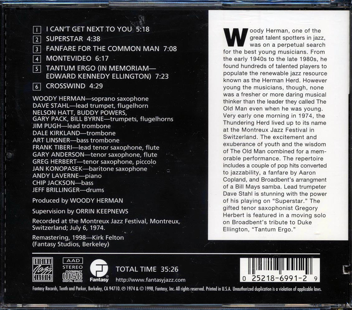 Woody Herman - Herd At Montreux (marked/ltd stock)