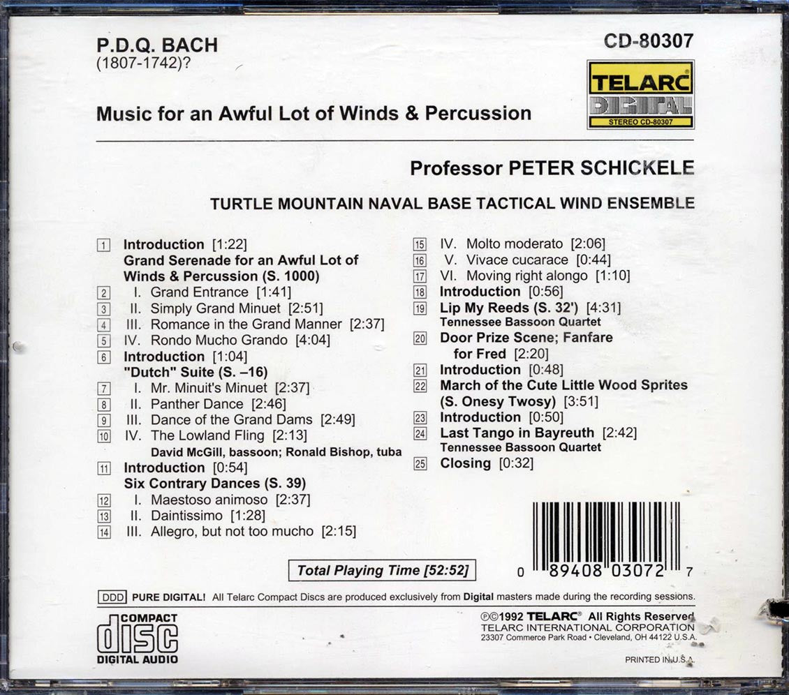PDQ Bach - Music For An Awful Lot Of Winds And Percussion (marked/ltd stock)