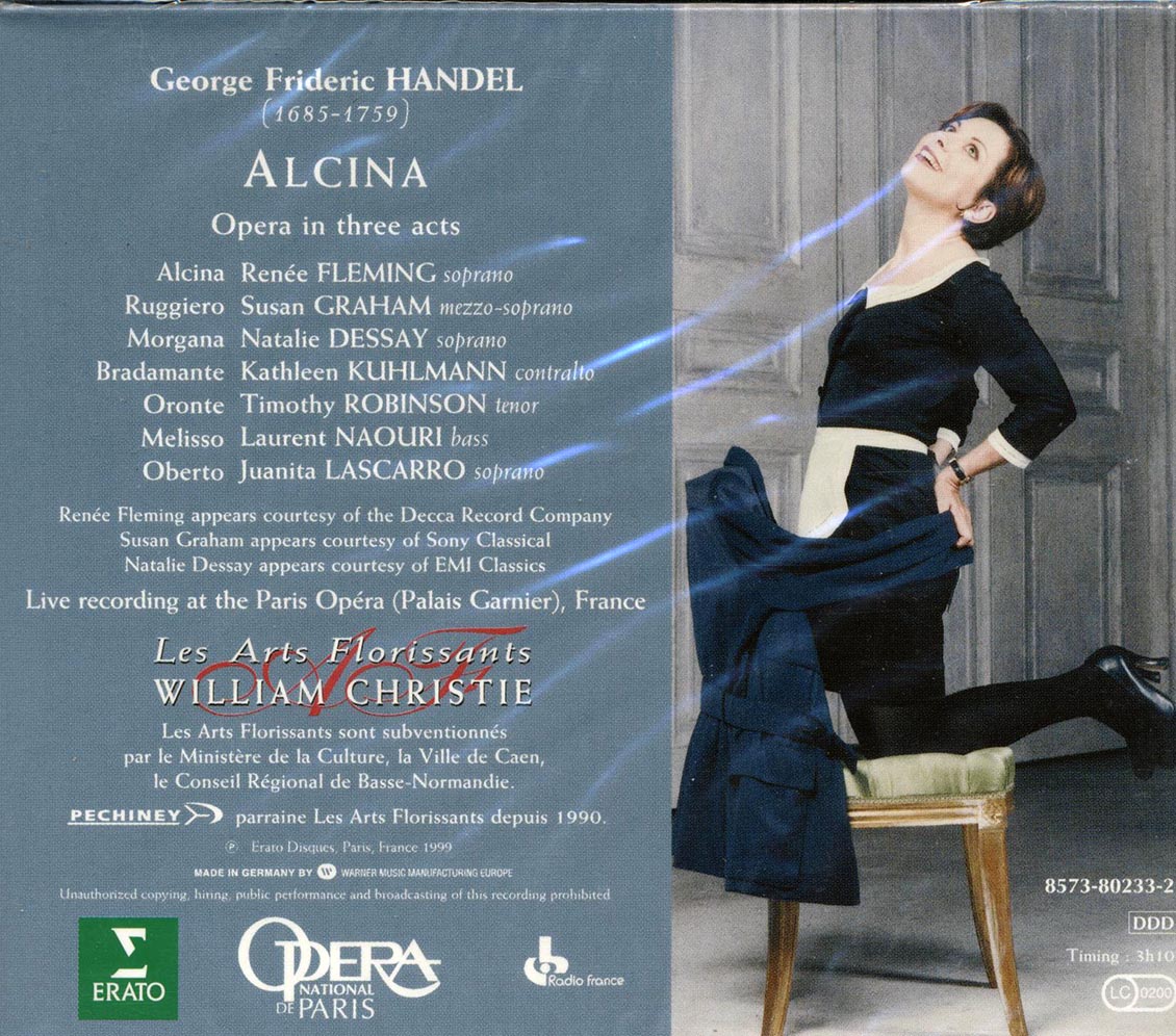 Handel, Alcina, Renne Fleming, Les Arts Florissants, William Christie - Alcina (3xCD) (box set) (incl. large booklet)