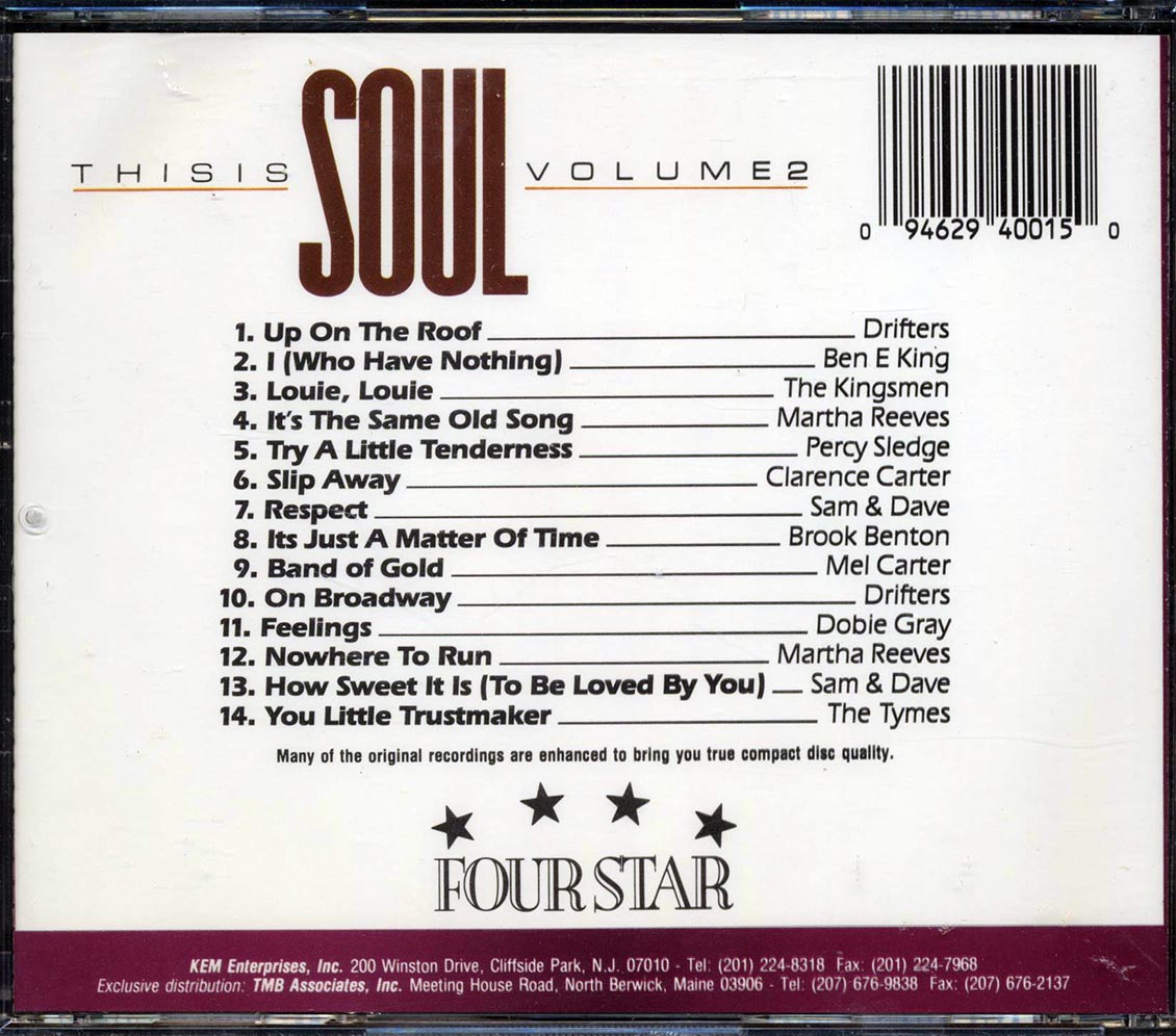 The Drifters, Ben E King, The Kingsmen, Percy Sledge, Etc. - This Is Soul Volume 2