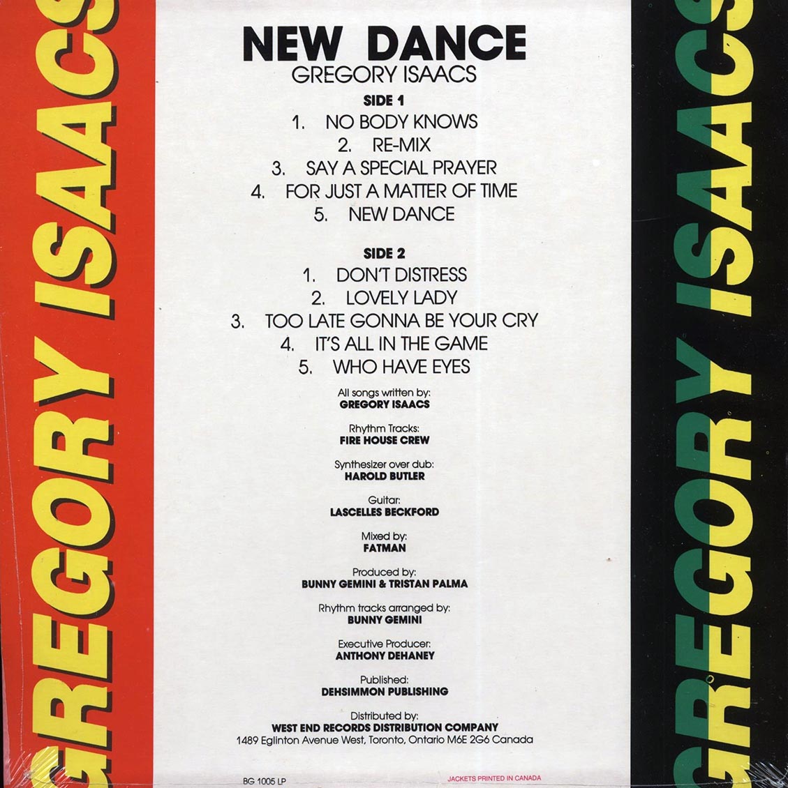 Gregory Isaacs - New Dance (orig. press)
