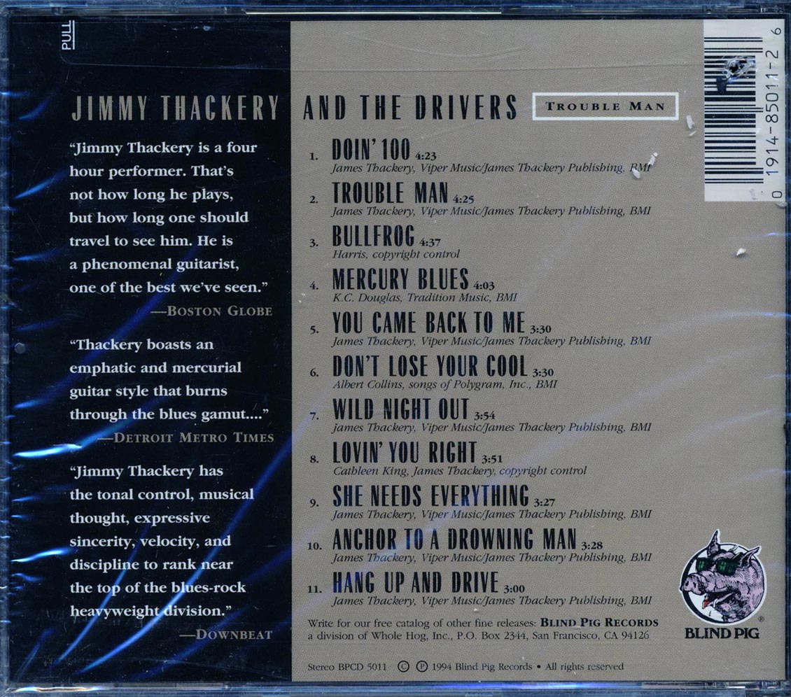 Jimmy Thackery & The Drivers - Trouble Man (marked/ltd stock)