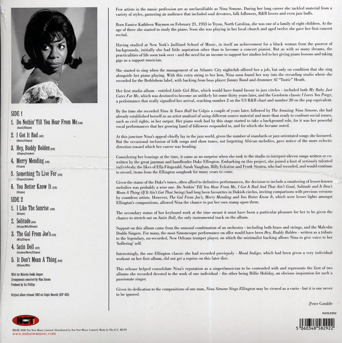Nina Simone - Sings Ellington! (180g) (remastered) (colored vinyl)