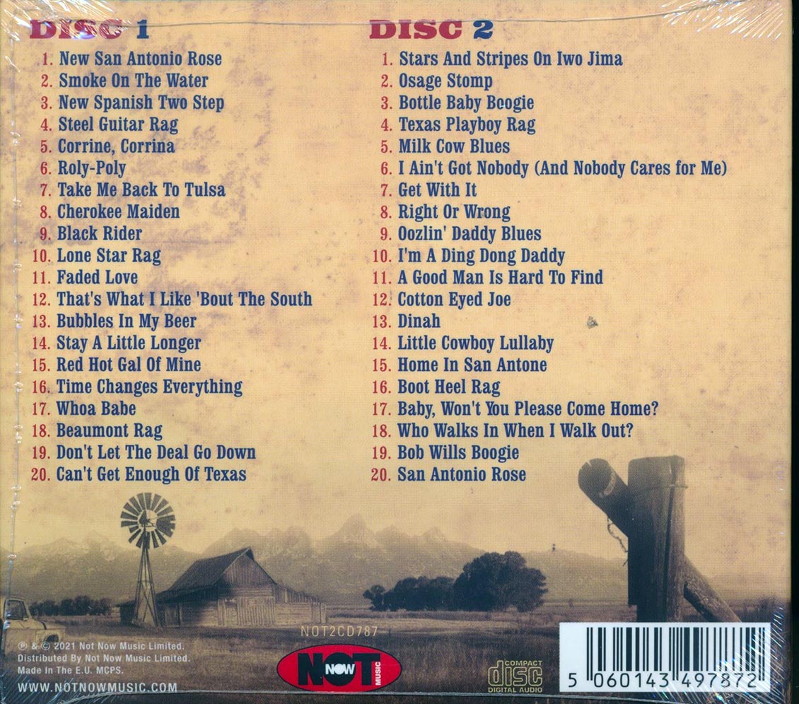 Bob Wills & His Texas Playboys - The Very Best Of Bob Wills & His Texas Playboys (40 tracks) (2xCD) (deluxe 3-fold digipak)