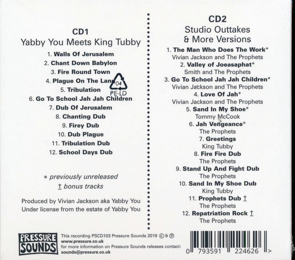 Yabby You, King Tubby - Walls Of Jerusalem: Yabby You Meets King Tubby (With Unreleased Mixes And Studio Outtakes) (24 tracks) (2xCD)