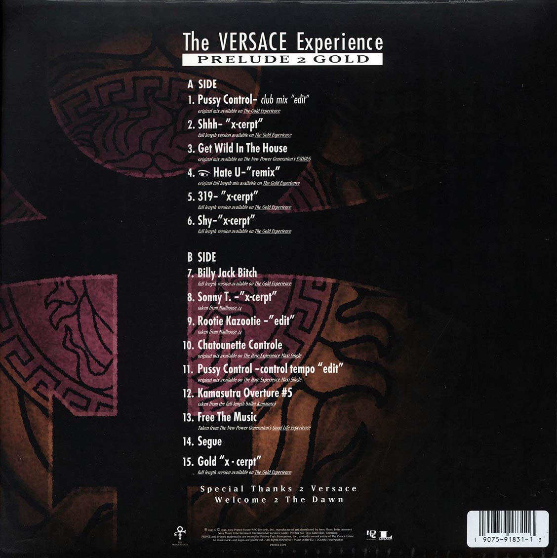 Prince - The Versace Experience: Prelude To Gold (incl. mp3)