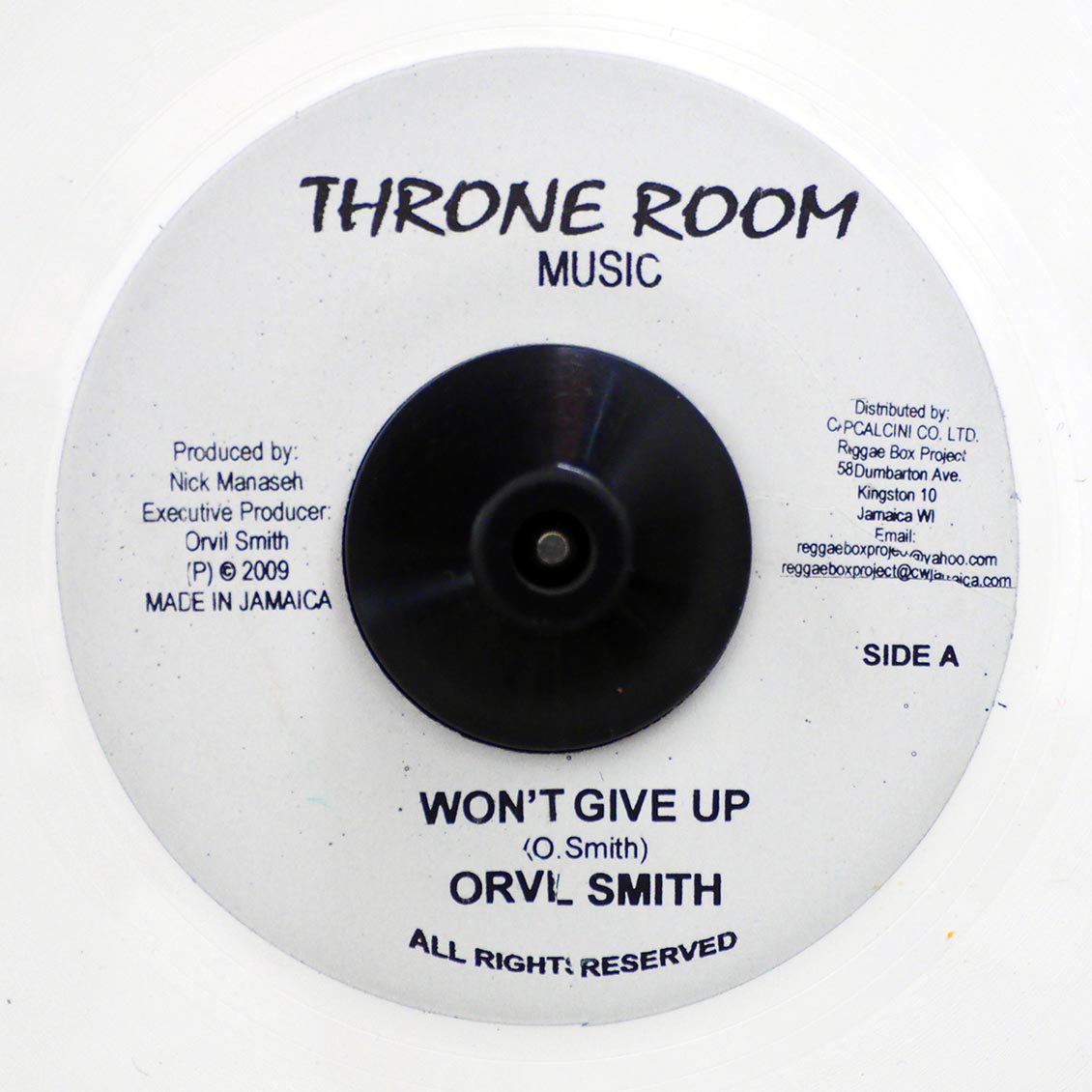Orville Smith - Won't Give Up / Nich Manasseh - Fighting Dub (white vinyl)
