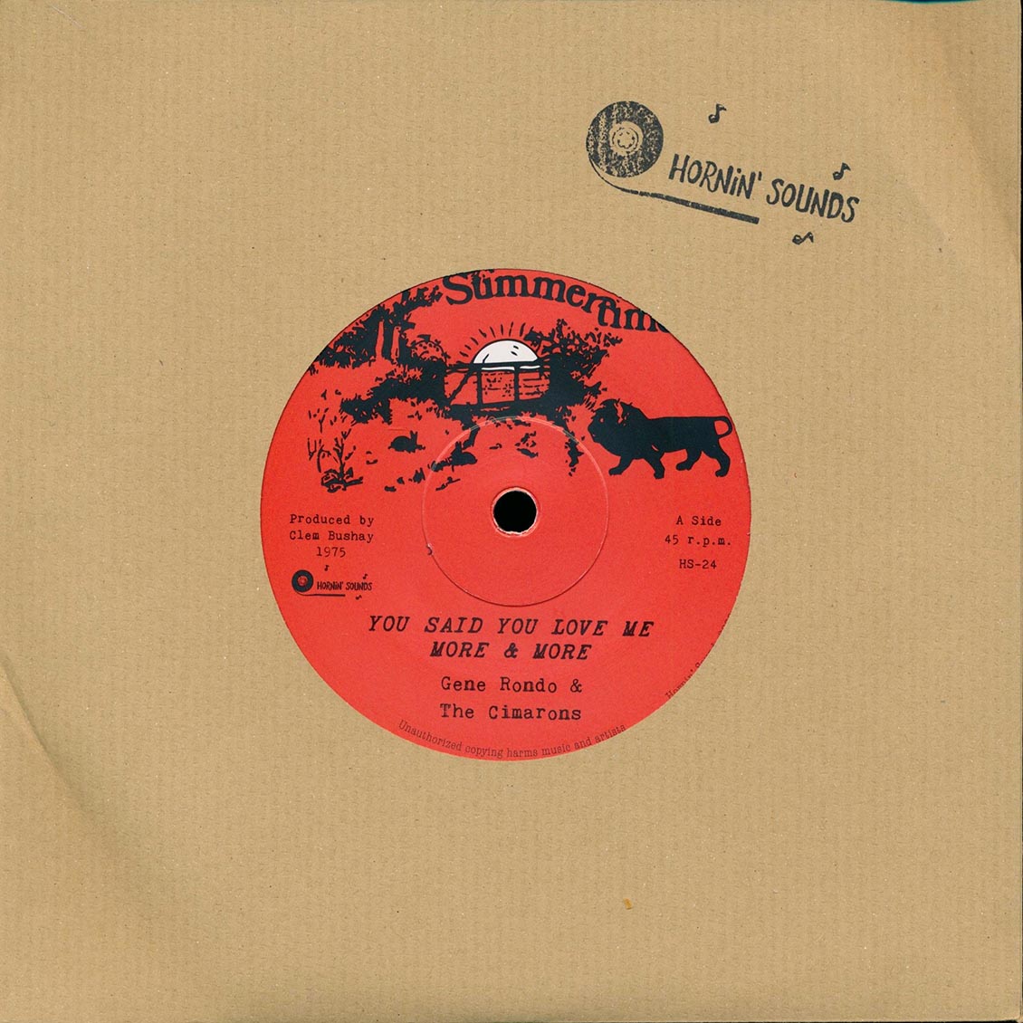 Gene Rondo & The Cimarons - You Said You Love Me More & More / Dub Me More & More