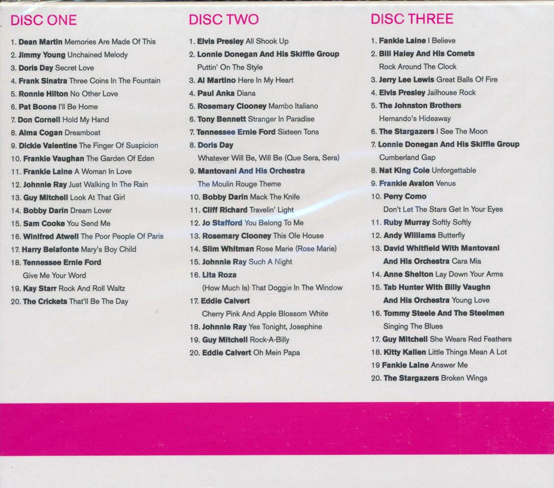 Buddy Holly, Bobby Darin, Doris Day, Ken Starr, Etc. - Hits Of The 50s: 60 Classic Hits Of The 50s (60 tracks) (3xCD)
