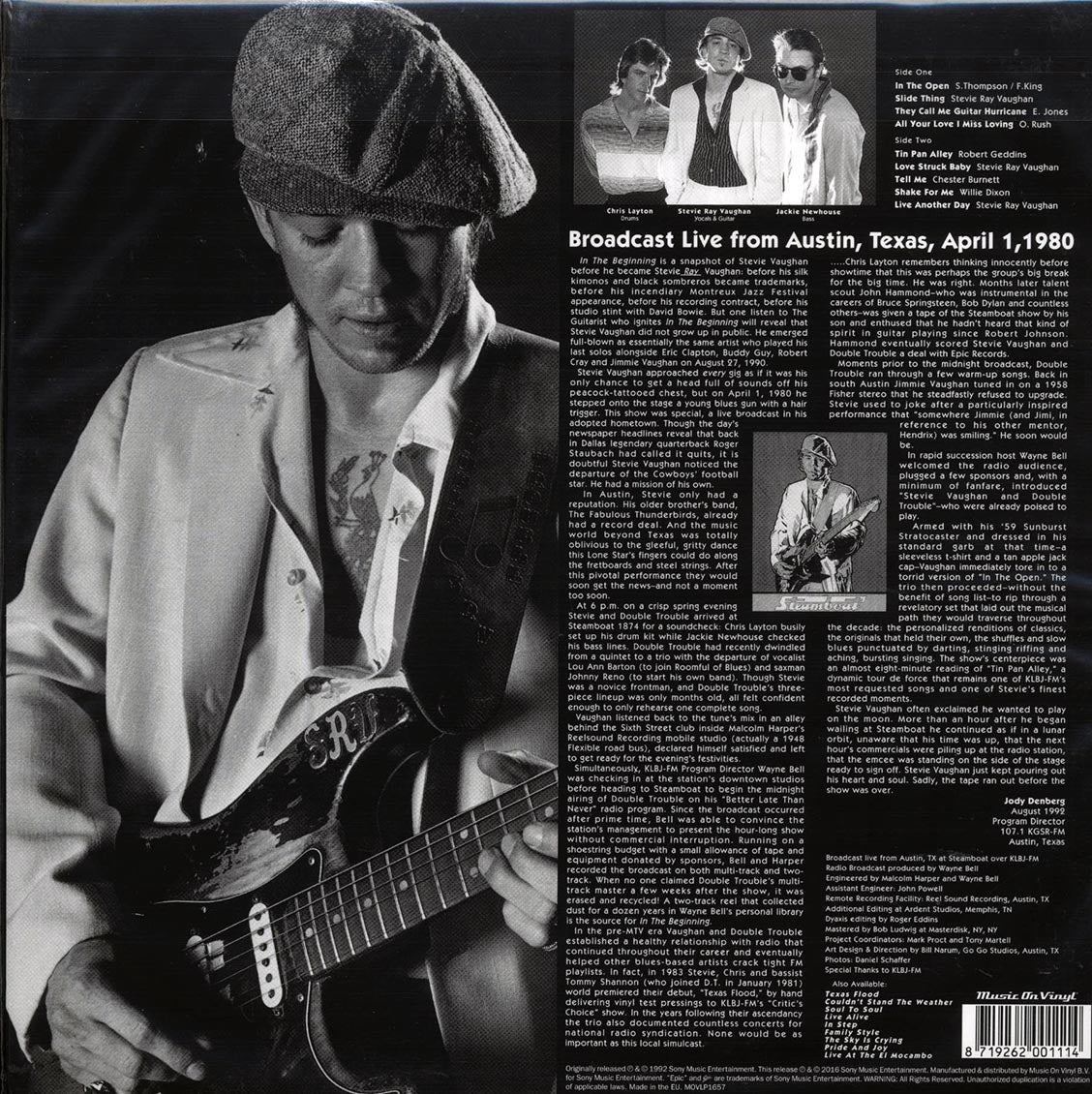 Stevie Ray Vaughan, Double Trouble - In The Beginning (180g) (audiophile)