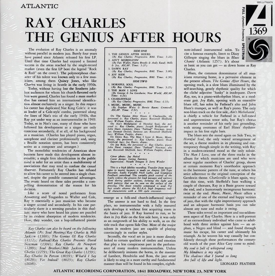 Ray Charles - The Genius After Hours (mono) (180g)