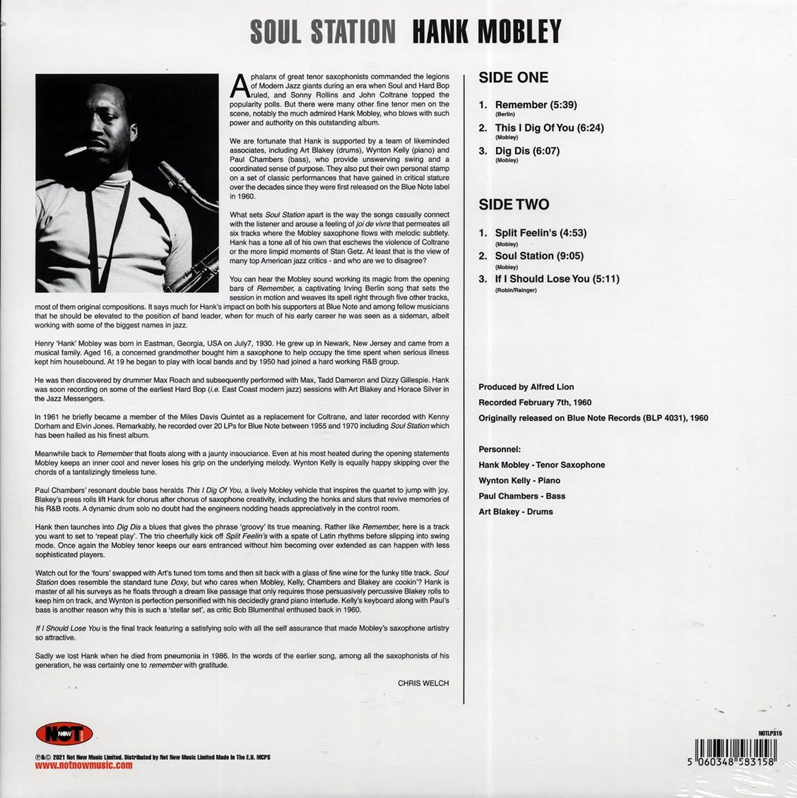 Hank Mobley - Soul Station (180g)