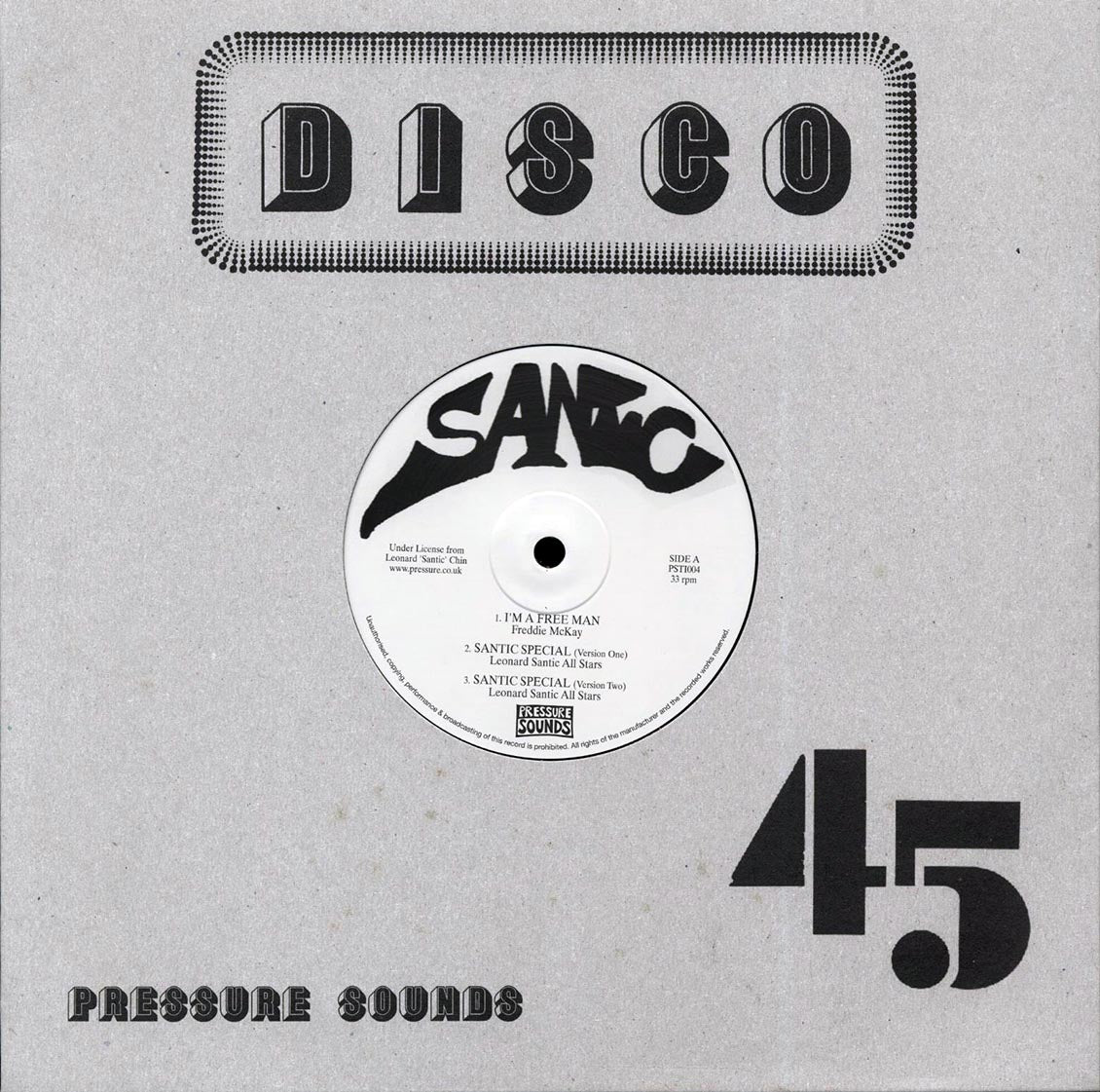 Freddie McKay - I'm A Free Man; Leonard Santic All Stars - Santic Special; Version 2 / Augustus Pablo - Hap Ki Do; Hap Ki Do Version (rhythm: "Freddie McKay - I'm A Free Man")