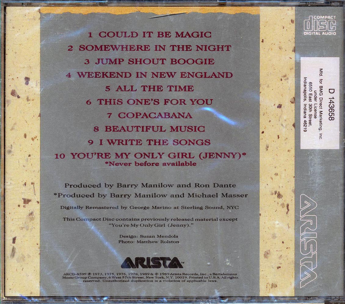 Barry Manilow - Greatest Hits Volume 2