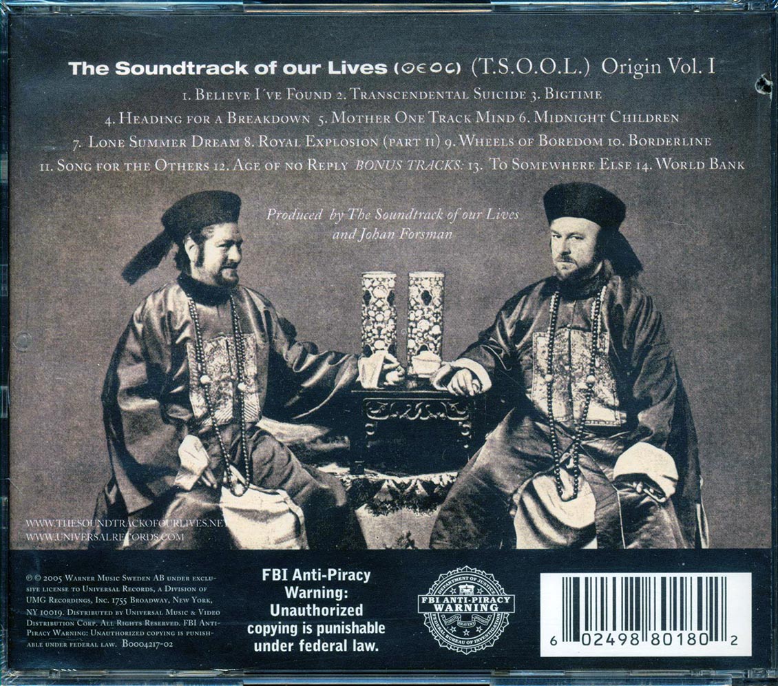 The Soundtrack Of Lives - Origin Volume 1