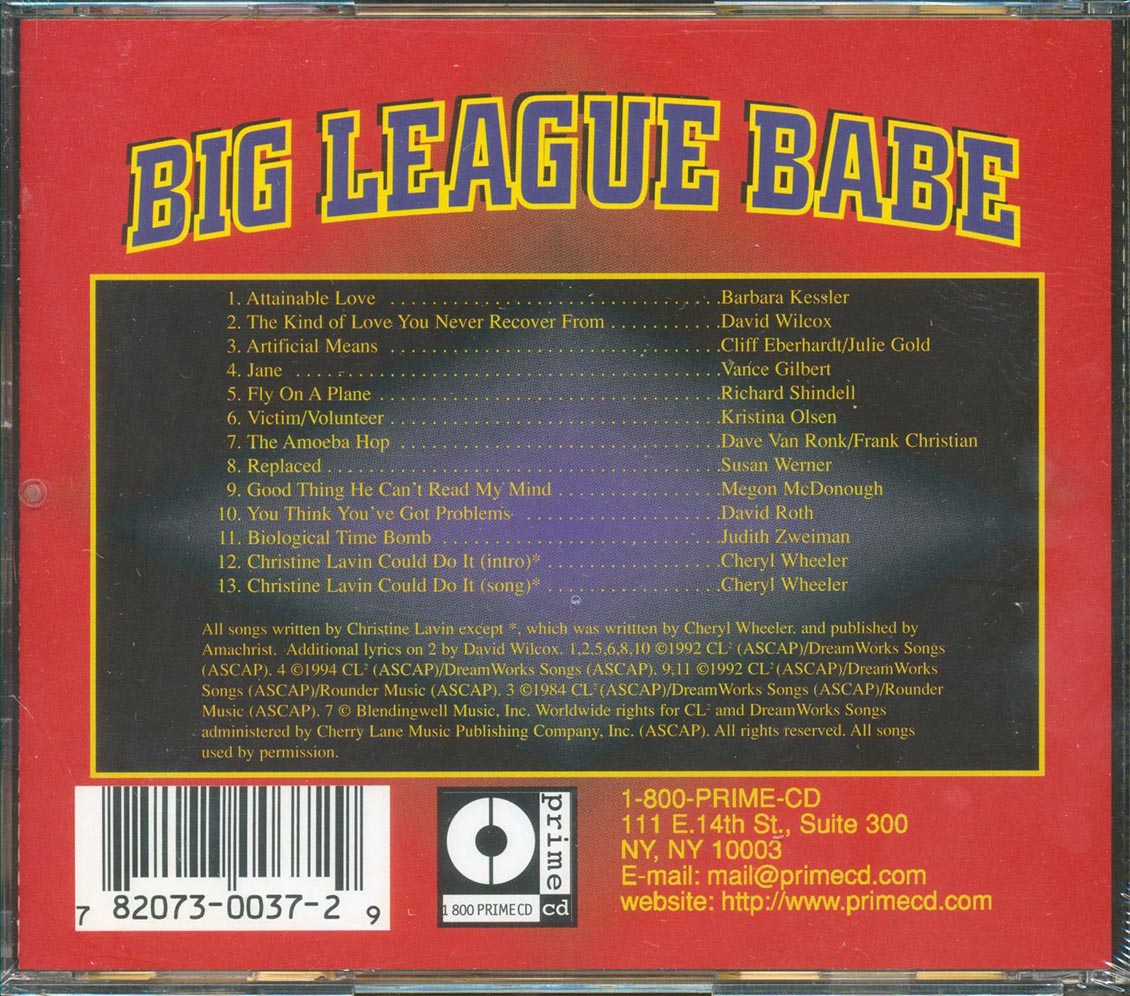 Barbara Kressler, David Wilcox, Vance Gilbert, Etc. - Big League Babe: Christine Lavin Tribute